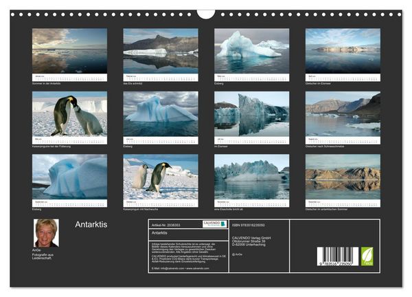 Produktbild: Antarktis (Wandkalender 2026 DIN A3 quer), CALVENDO Monatskalender