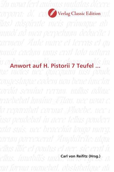 Produktbild: Anwort auf H. Pistorii 7 Teufel ...