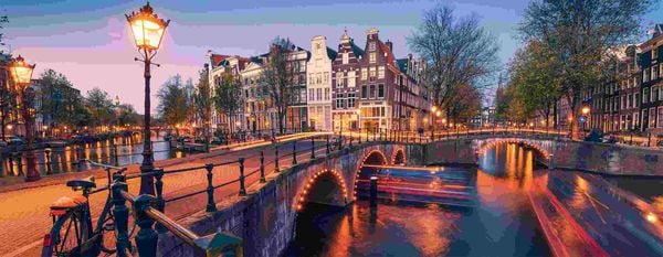 Produktbild: Erwachsenenpuzzle 1000 Teile - Abend in Amsterdam