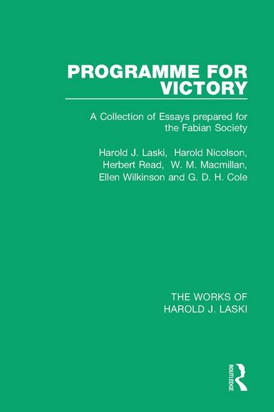 Produktbild: Programme for Victory (Works of Harold J. Laski)