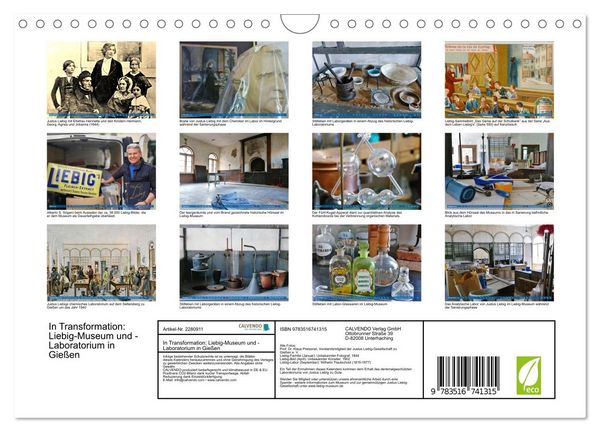 Produktbild: In Transformation: Liebig-Museum und -Laboratorium in Gie&szlig;en (Wandkalender 2026 DIN A4 quer), CALVENDO Monatskalender