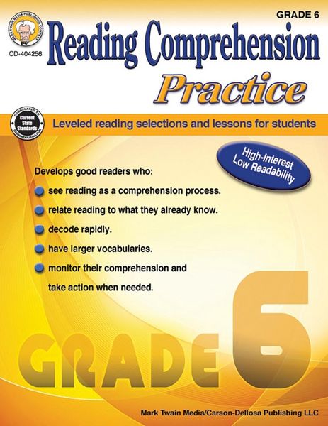 Produktbild: Reading Comprehension Practice, Grade 6
