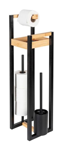 Produktbild: 4 in 1 Stand WC-Garnitur Mod. Braidi, aus zertifiziertem Bambus