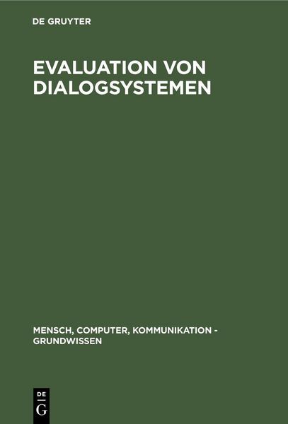 Produktbild: Evaluation von Dialogsystemen