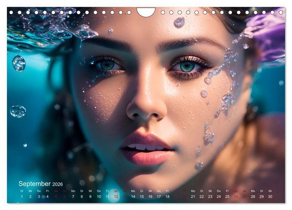 Produktbild: Models unter Wasser (Wandkalender 2026 DIN A4 quer), CALVENDO Monatskalender