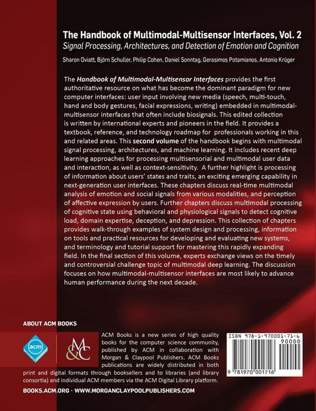 Produktbild: The Handbook of Multimodal-Multisensor Interfaces, Volume 2