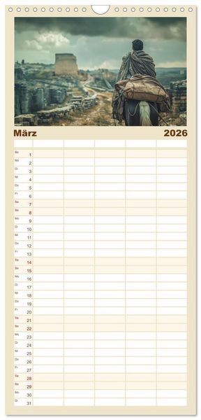 Produktbild: Familienplaner 2026 - Im Schatten des Kolosseums mit 5 Spalten (Wandkalender, 21 x 45 cm) CALVENDO