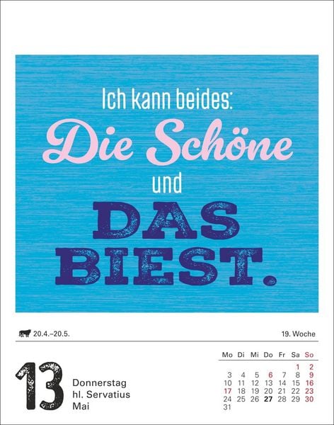 Produktbild: Lange Rede kurzer Gin Tagesabrei&szlig;kalender 2027 - Der Spr&uuml;che-Kalender
