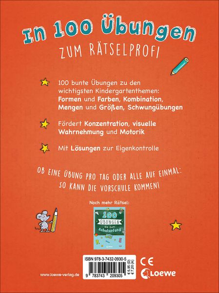 Produktbild: 100 Mal- und Denkspiele f&uuml;r den Kindergarten