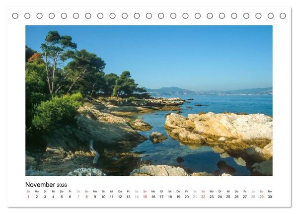Produktbild: Cote d'Azur - Im Licht der blauen K&uuml;ste (Tischkalender 2026 DIN A5 quer), CALVENDO Monatskalender