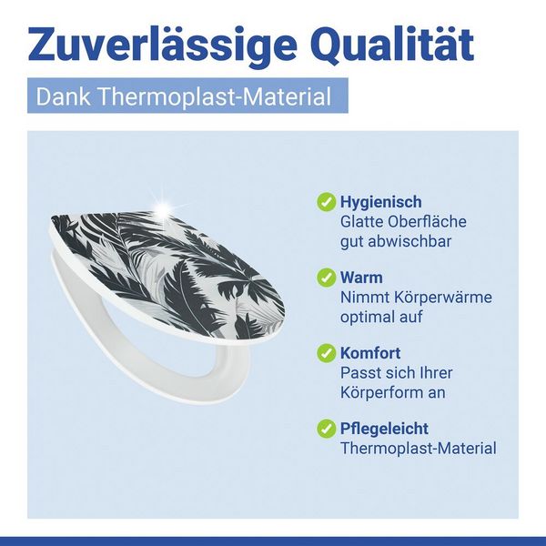 Produktbild: WC-Sitz Mod. Agen, Toilettensitz mit Absenkautomatik und Relief-Druck