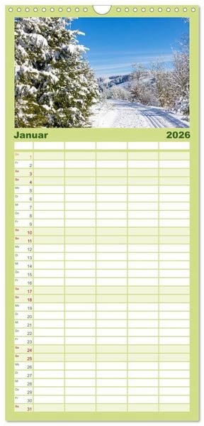Produktbild: Familienplaner 2026 - Westfeld-Ohlenbach im Wechsel der Jahreszeiten mit 5 Spalten (Wandkalender, 21 x 45 cm) CALVENDO