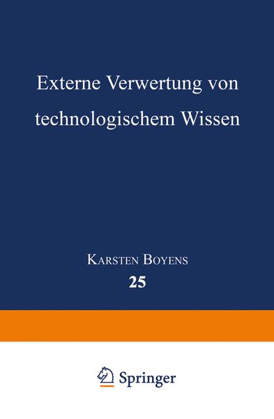 Produktbild: Externe Verwertung von technologischem Wissen