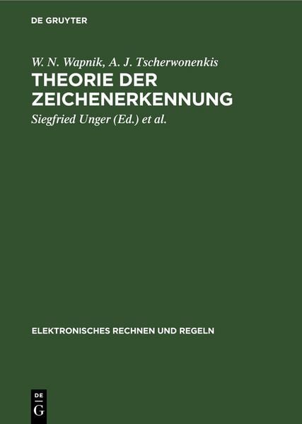 Produktbild: Theorie der Zeichenerkennung