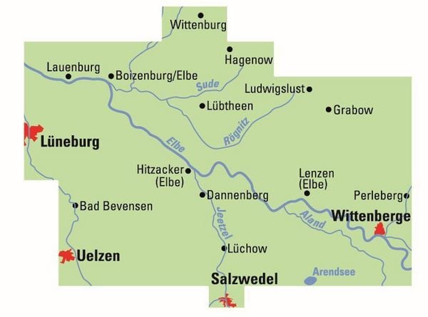 Produktbild: BVA ADFC Regionalkarte Elbe Wendland 1:75.000