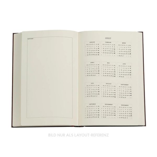 Produktbild: 12-Monatskalender 2027 Blue Luxe Maxi Verso
