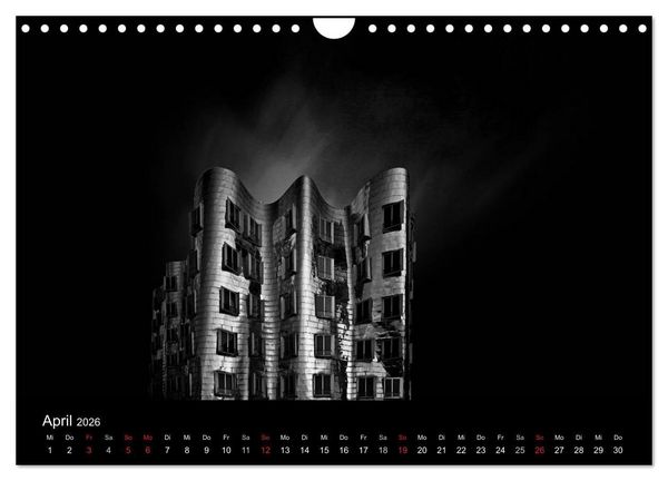 Produktbild: Black-Schwarz-Noir 2026 (Wandkalender 2026 DIN A4 quer), CALVENDO Monatskalender
