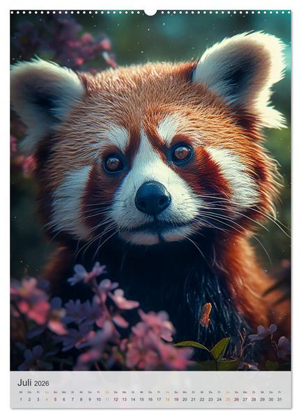 Produktbild: Lustige rote Panda (Wandkalender 2026 DIN A2 hoch), CALVENDO Monatskalender