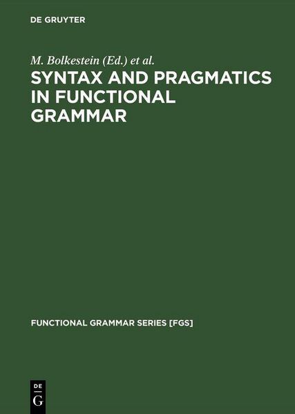 Produktbild: Syntax and Pragmatics in Functional Grammar