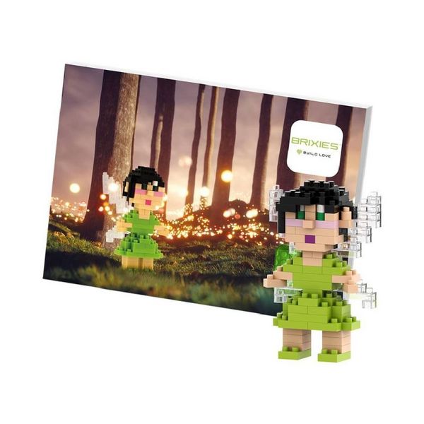 Produktbild: BRIXIES 220044 - Postkarte Fee, 3D Konstruktionsbausatz aus Ministeinen, 145 Teile