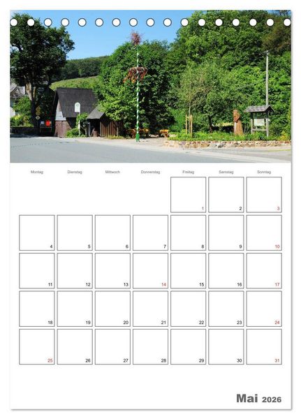 Produktbild: Das Siegerland (Tischkalender 2026 DIN A5 hoch), CALVENDO Monatskalender