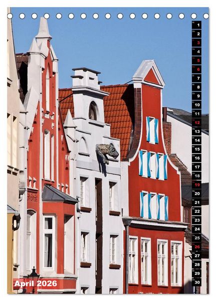 Produktbild: Zauberhaftes Wismar (Tischkalender 2026 DIN A5 hoch), CALVENDO Monatskalender