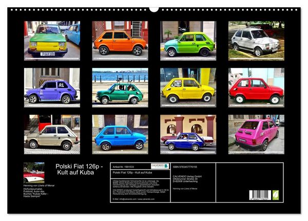 Produktbild: Polski Fiat 126p - Kult auf Kuba (Wandkalender 2026 DIN A2 quer), CALVENDO Monatskalender