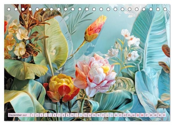 Produktbild: Exotische Pflanzenwelt - Illustrationen (Tischkalender 2027 DIN A5 quer), CALVENDO Monatskalender