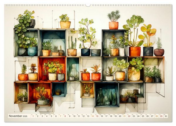 Produktbild: Blumen Pr&auml;sentation (Wandkalender 2026 DIN A2 quer), CALVENDO Monatskalender