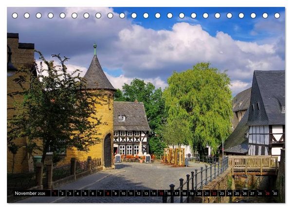 Produktbild: Goslar - Hanse- und Kaiserstadt im Harz (Tischkalender 2026 DIN A5 quer), CALVENDO Monatskalender