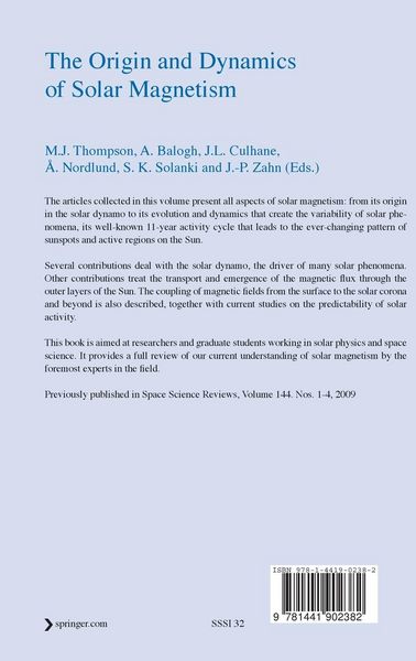 Produktbild: The Origin and Dynamics of Solar Magnetism