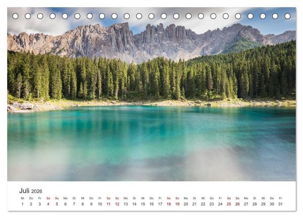 Produktbild: Berge und Seen - Die Perlen der Natur (Tischkalender 2026 DIN A5 quer), CALVENDO Monatskalender