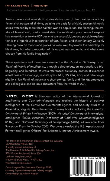 Produktbild: Historical Dictionary of Ian Fleming's World of Intelligence