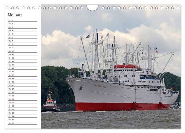 Produktbild: Dicke P&ouml;tte im Hafen und auf gro&szlig;er Fahrt (Wandkalender 2026 DIN A4 quer), CALVENDO Monatskalender