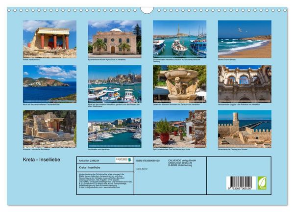 Produktbild: Kreta - Inselliebe (Wandkalender 2027 DIN A3 quer), CALVENDO Monatskalender