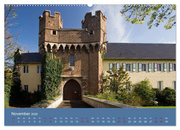 Produktbild: ERFTSTADT - Burgen und B&uuml;rgerh&auml;user (Wandkalender 2026 DIN A2 quer), CALVENDO Monatskalender