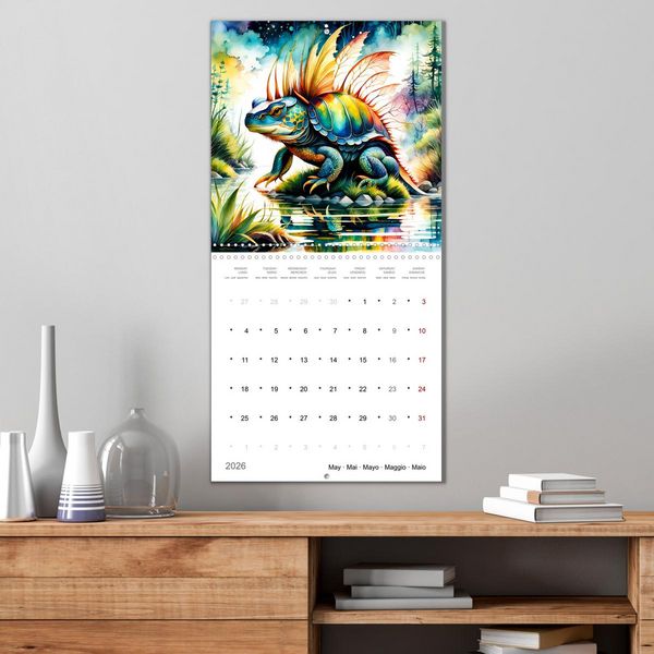 Produktbild: Cr&eacute;atures enchant&eacute;es (Calendrier mural carr&eacute; 2026 30x30 cm) Calendrier double avec une page pour vos prises de notes