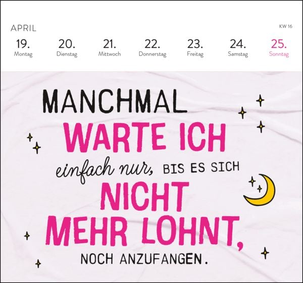Produktbild: Postkartenkalender 2027: Falls mich jemand sucht: Ich bin im Eimer