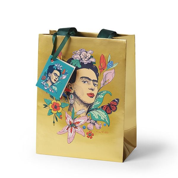 Geschenktasche Frida Kahlo "Golden Frida", midi