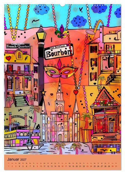 Produktbild: United States Pop Art von Nico Bielow (hochwertiger Premium Wandkalender 2027 DIN A2 hoch), Kunstdruck in Hochglanz