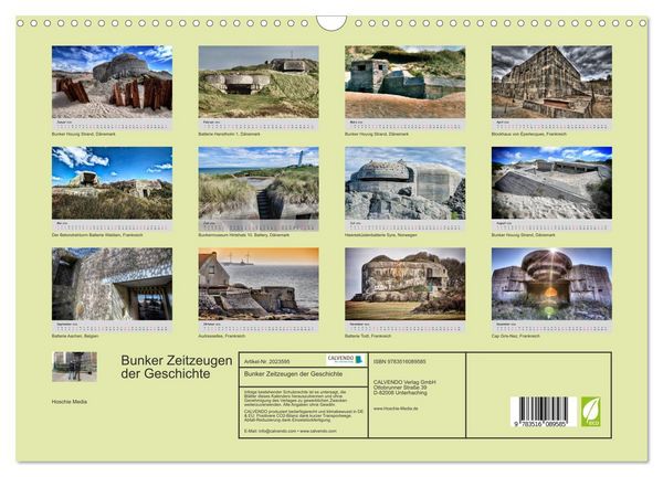Produktbild: Bunker Zeitzeugen der Geschichte (Wandkalender 2026 DIN A3 quer), CALVENDO Monatskalender