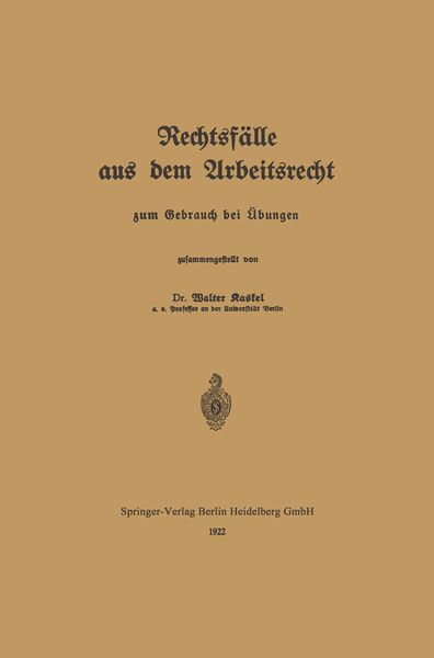 Produktbild: Rechtsf&auml;lle aus dem Arbeitsrecht