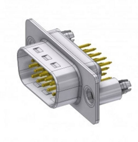 Deltron Connectors HD-D15 PY/2 M86UN D-SUB Stecker 180° Polzahl: 15 Löten, Pins 1St.