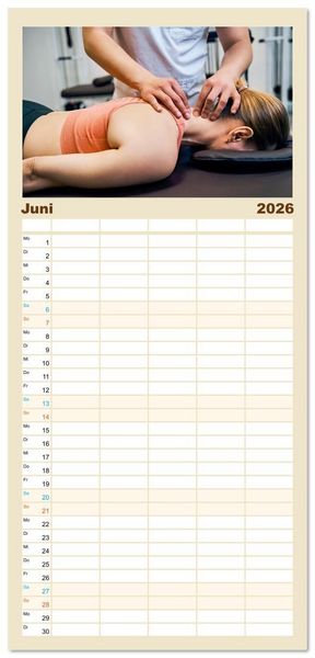 Produktbild: Familienplaner 2026 - Chiropraktik - mit den H&auml;nden behandeln mit 5 Spalten (Wandkalender, 21 x 45 cm) CALVENDO