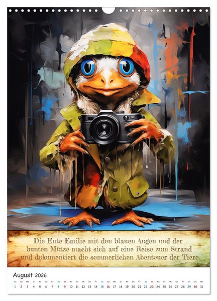 Produktbild: Tierische Paparazzi (Wandkalender 2026 DIN A3 hoch), CALVENDO Monatskalender