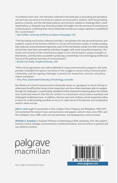 Produktbild: Key Thinkers in Critical Communication Scholarship