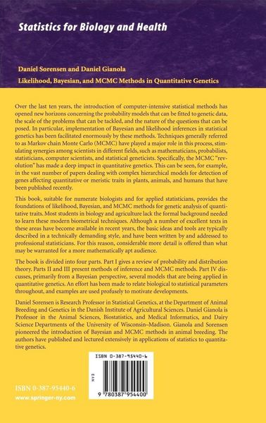 Produktbild: Likelihood, Bayesian, and MCMC Methods in Quantitative Genetics