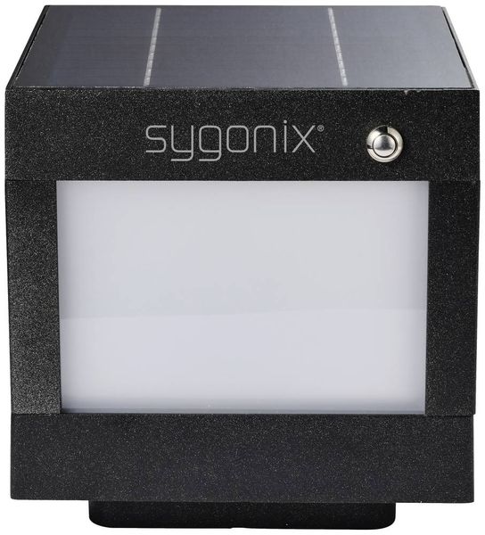 Produktbild: Sygonix SY-5593808 Solar-Außenwandleuchte SMD LED LED fest eingebaut 3W Schwarz