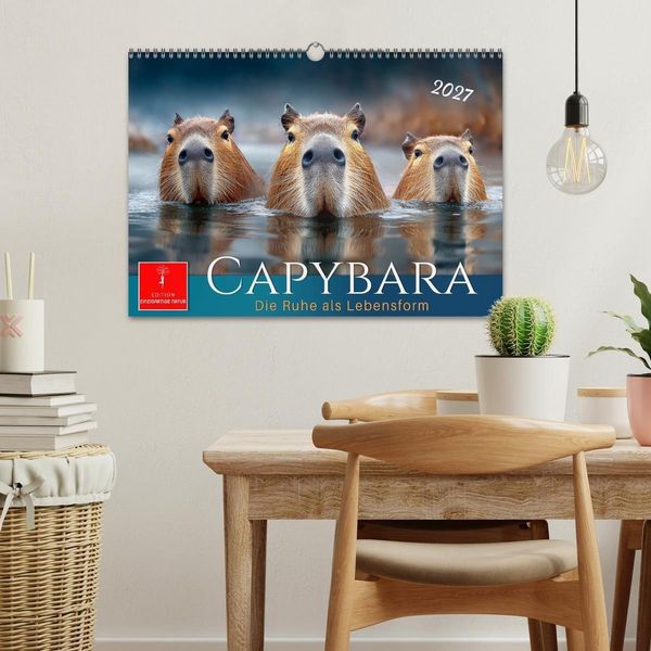 Produktbild: Capybara - die Ruhe als Lebensform (Wandkalender 2027 DIN A3 quer), CALVENDO Monatskalender