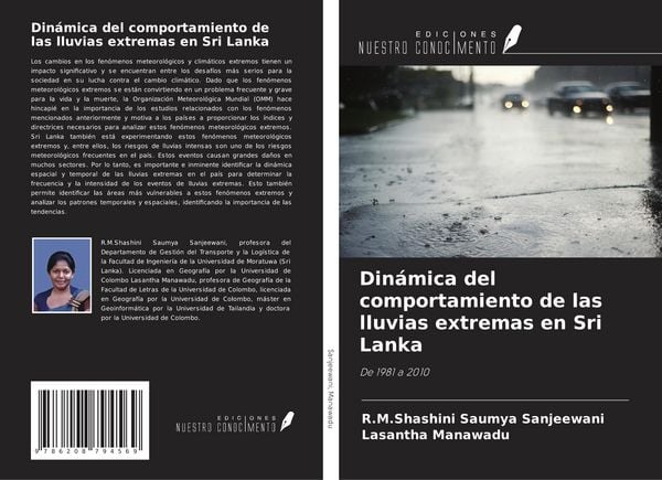 Produktbild: Din&aacute;mica del comportamiento de las lluvias extremas en Sri Lanka